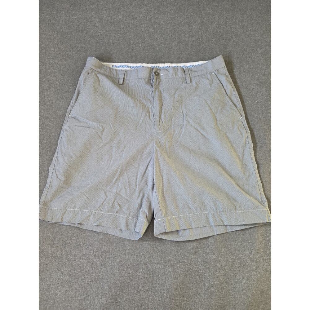 FootJoy Mens 38 Blue White Micro Stripe Performance Golf Shorts